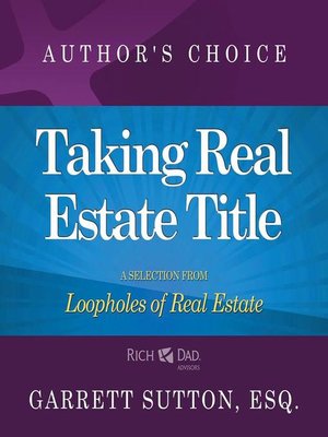 cover image of Taking Real Estate Title